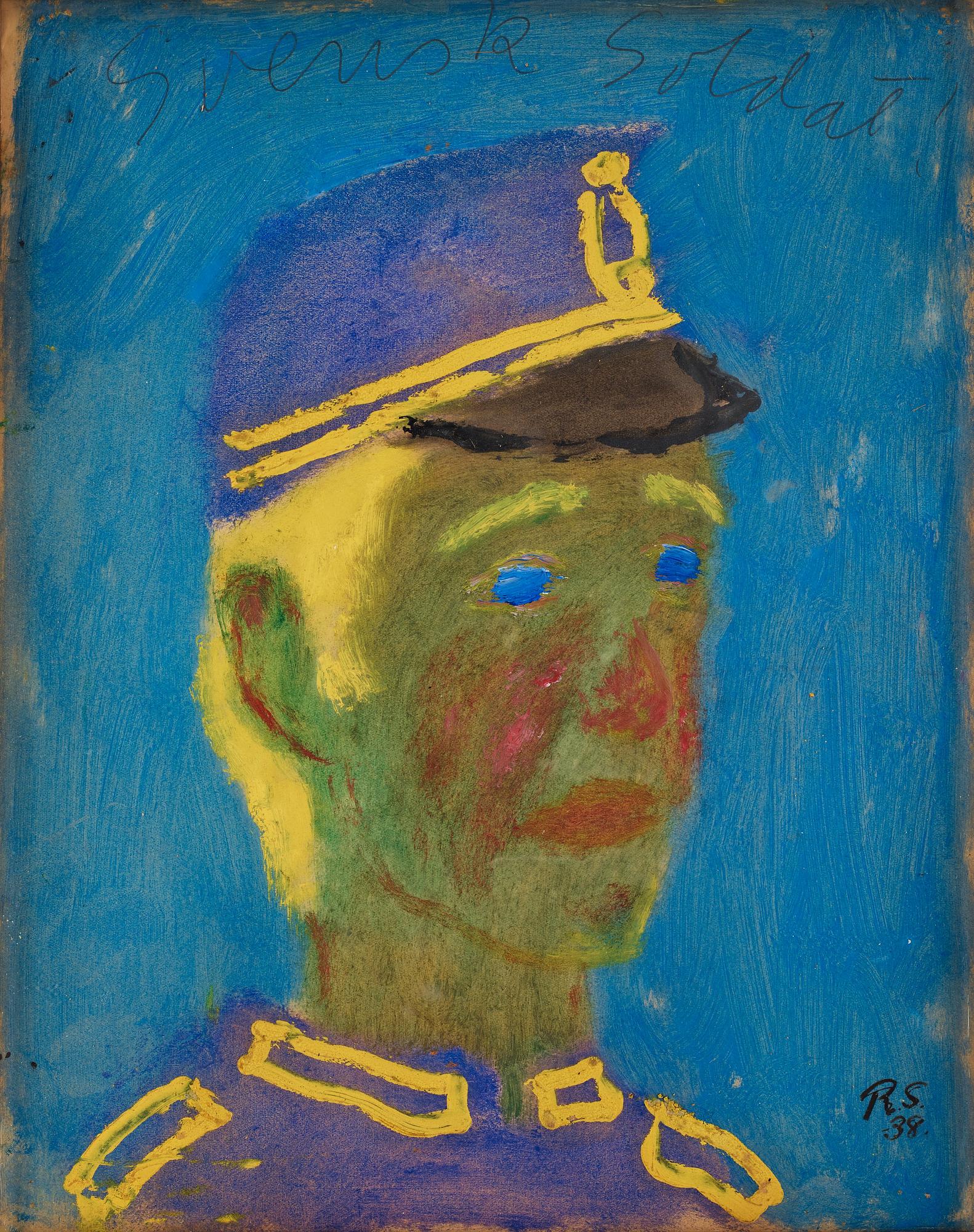 Ragnar Sandberg, "Gammal soldat/Beväring med blå ögon".