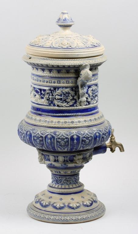 BEHÅLLARE, stengods, nyrenässans, sekelskiftet 1800/1900.