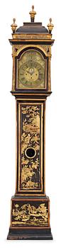 693. An English Baroque early 18th century eight-bells longcase clock by Joseph Windmills, master 1671.