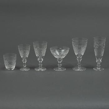 Fritz Kallenberg, glasservis, 96 delar, "Elvira Madigan", Kosta.