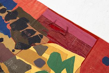 Sten Kauppi, a  tapestry, appliqué work in wool, c. 270 x 180 cm signed.