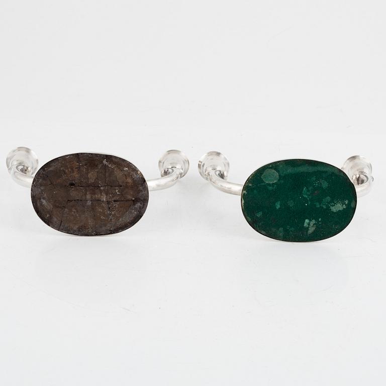 Kandelabrar, ett par, silver, GAB, Stockholm 1937.