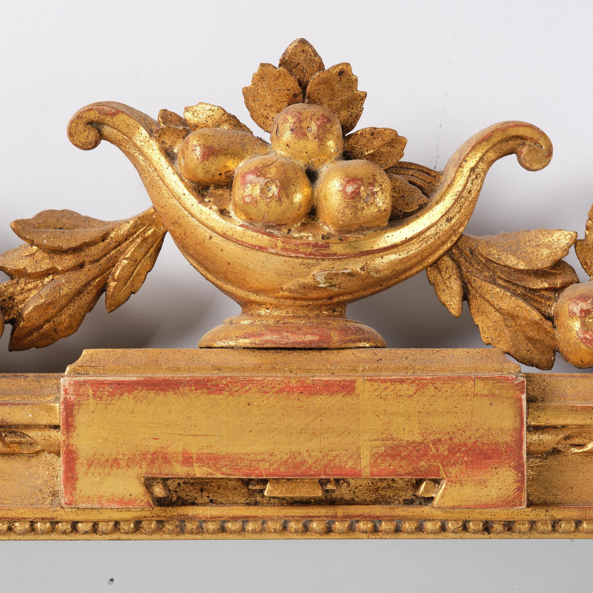 Spegellampett, för två ljus, omkring år 1800, Sengustaviansk.