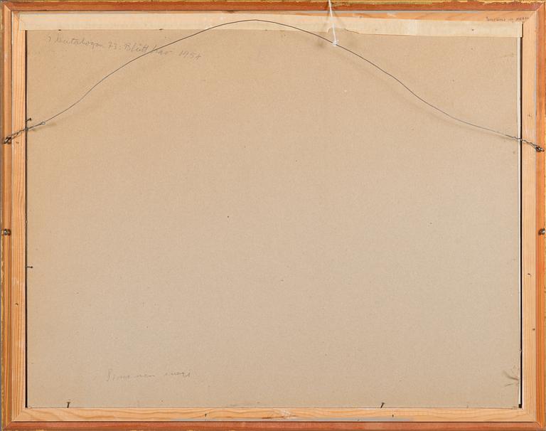 Johannes Gebhard, akvarelli, signeerattu ja päivätty -54.