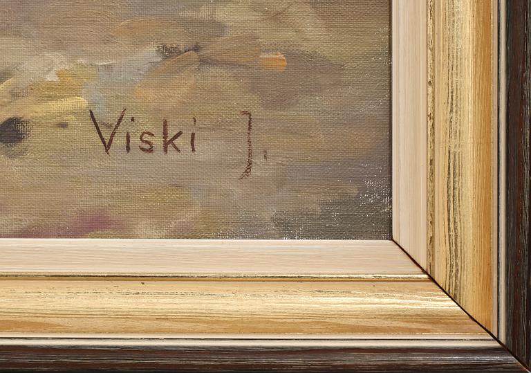 JANOS VISKI, olja på duk, sign.