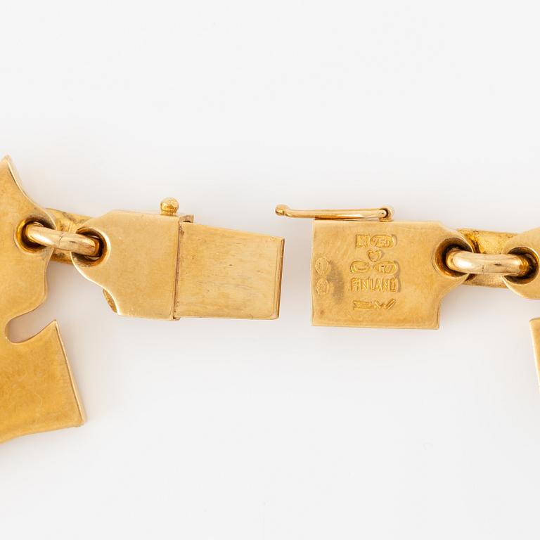 A Björn Weckström necklace "Tenochtitlan" 18K gold, Lapponia 1970.