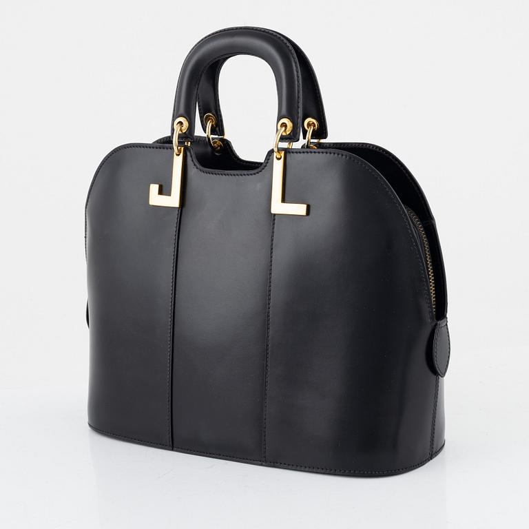 Lanvin, a black vintage leather bag.