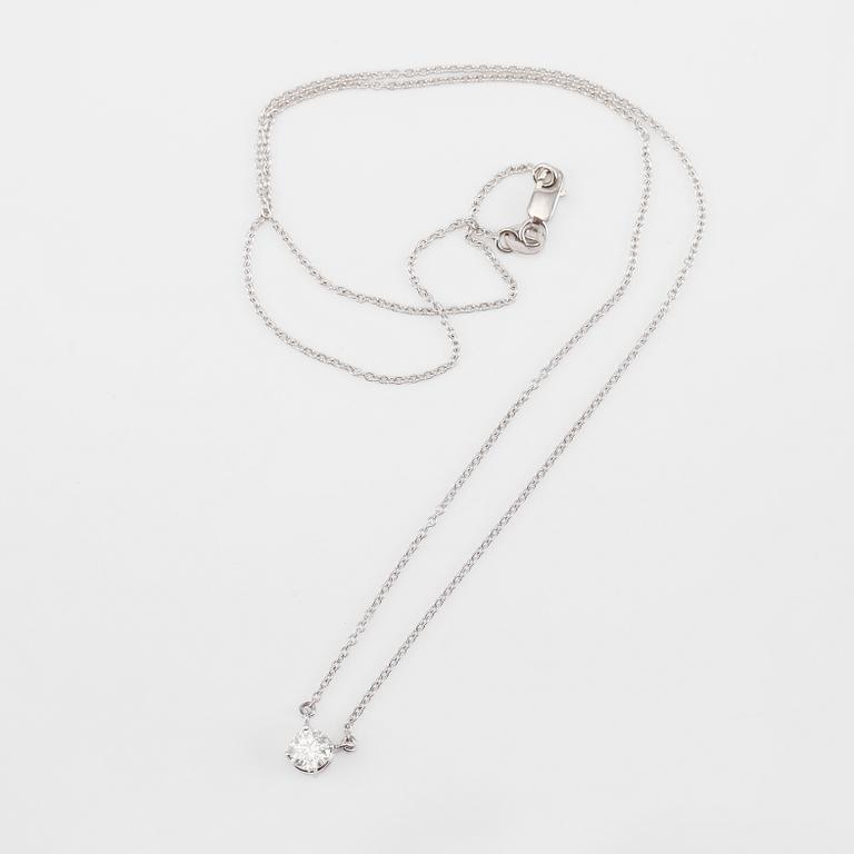 COLLIER, 18K vitguld och diamant ca 0.83 ct.