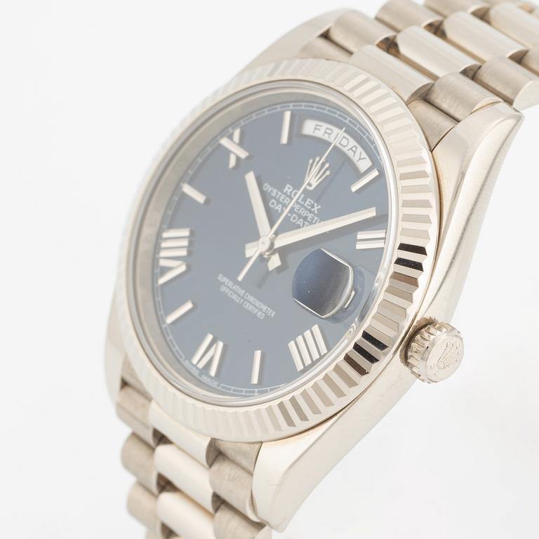 Rolex, Oyster Perpetual, Day-Date 40, wristwatch, 40 mm.