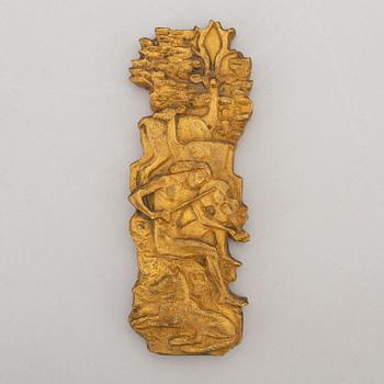 Stig Blomberg, a bronse relief, signed 7/16.