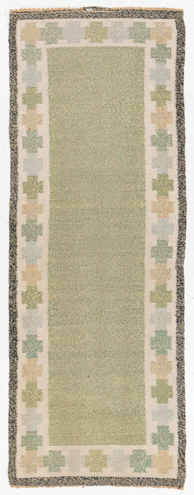 A flat weave 'Kastellholm' runner by Ingegerd Silow, c 247 x 90 cm, unsigned.