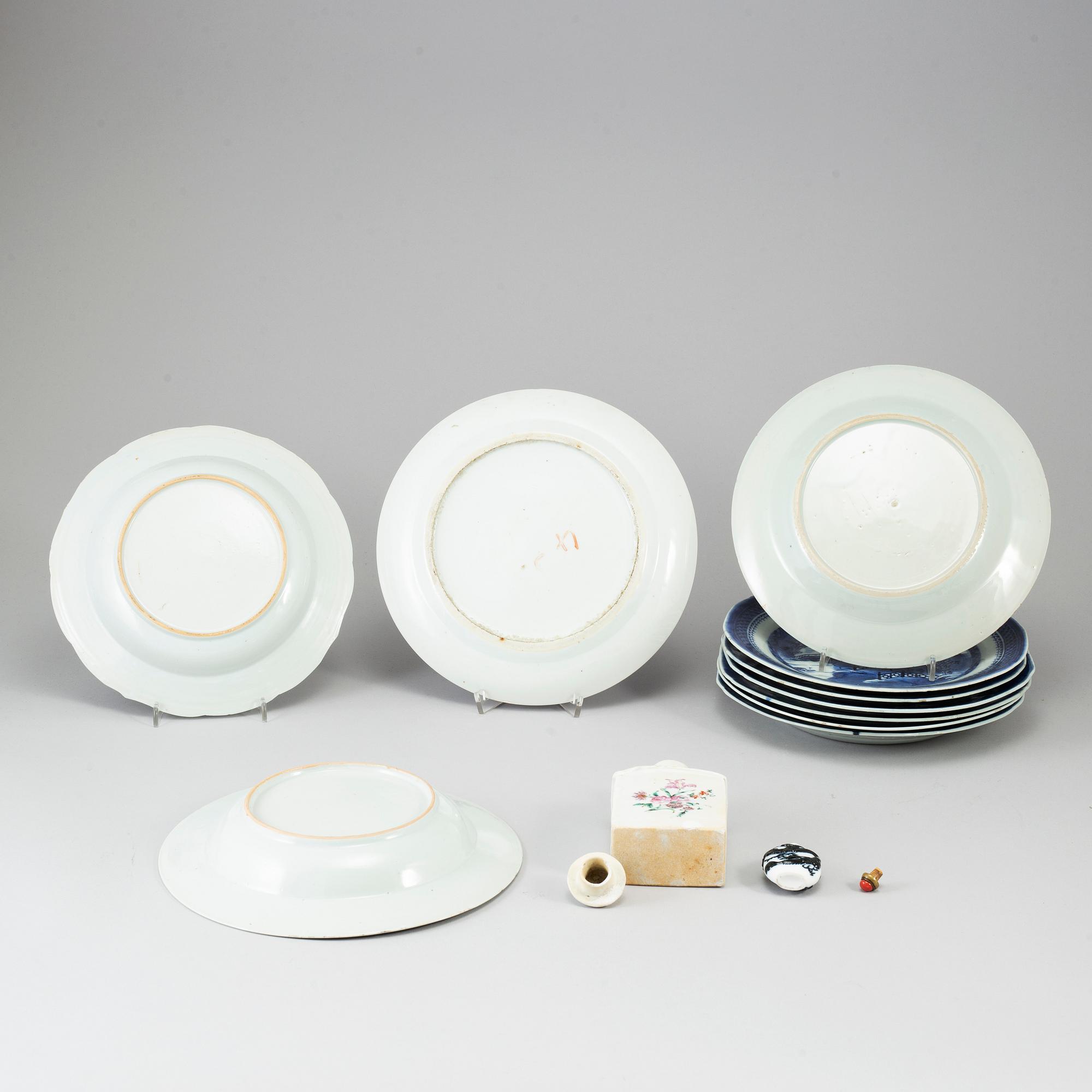 TALLRIKAR, 10 st, TEDOSA, Qingdynastin, 1700/1800-tal.