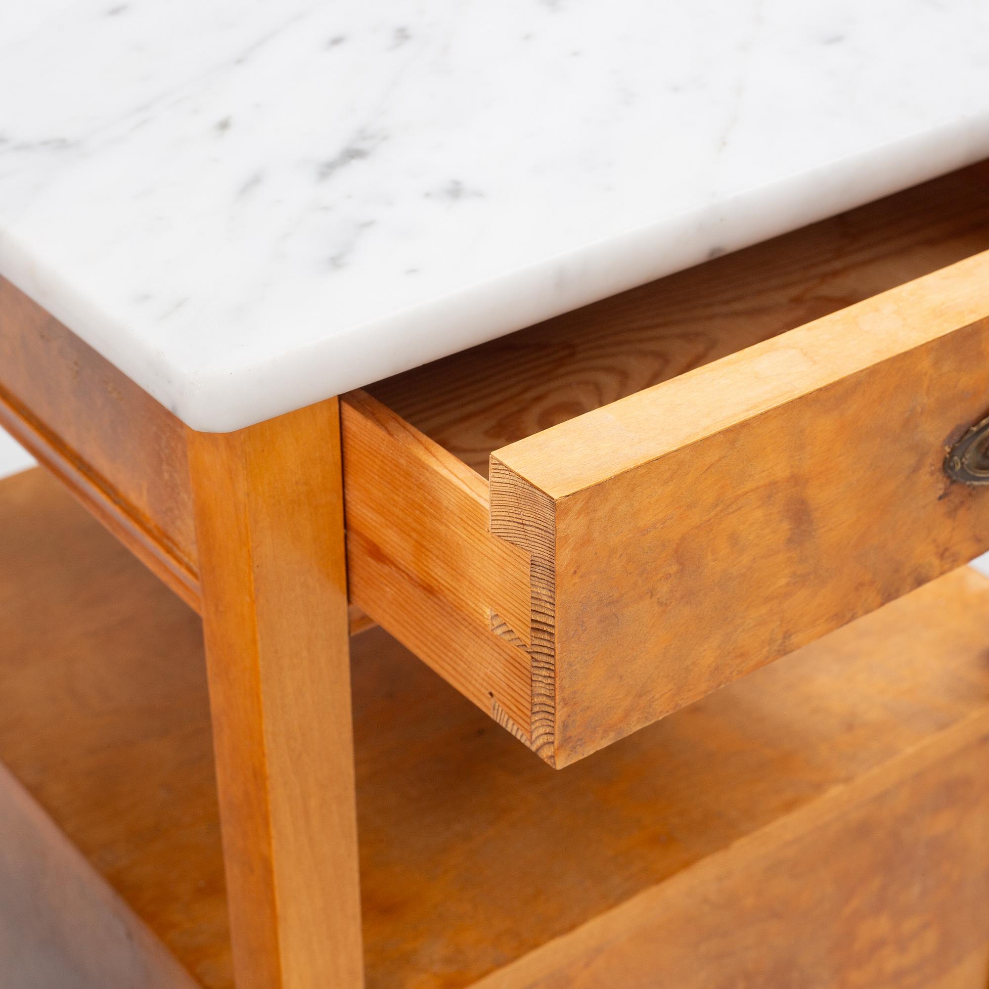 Bedside tables, a pair, early 20th century.