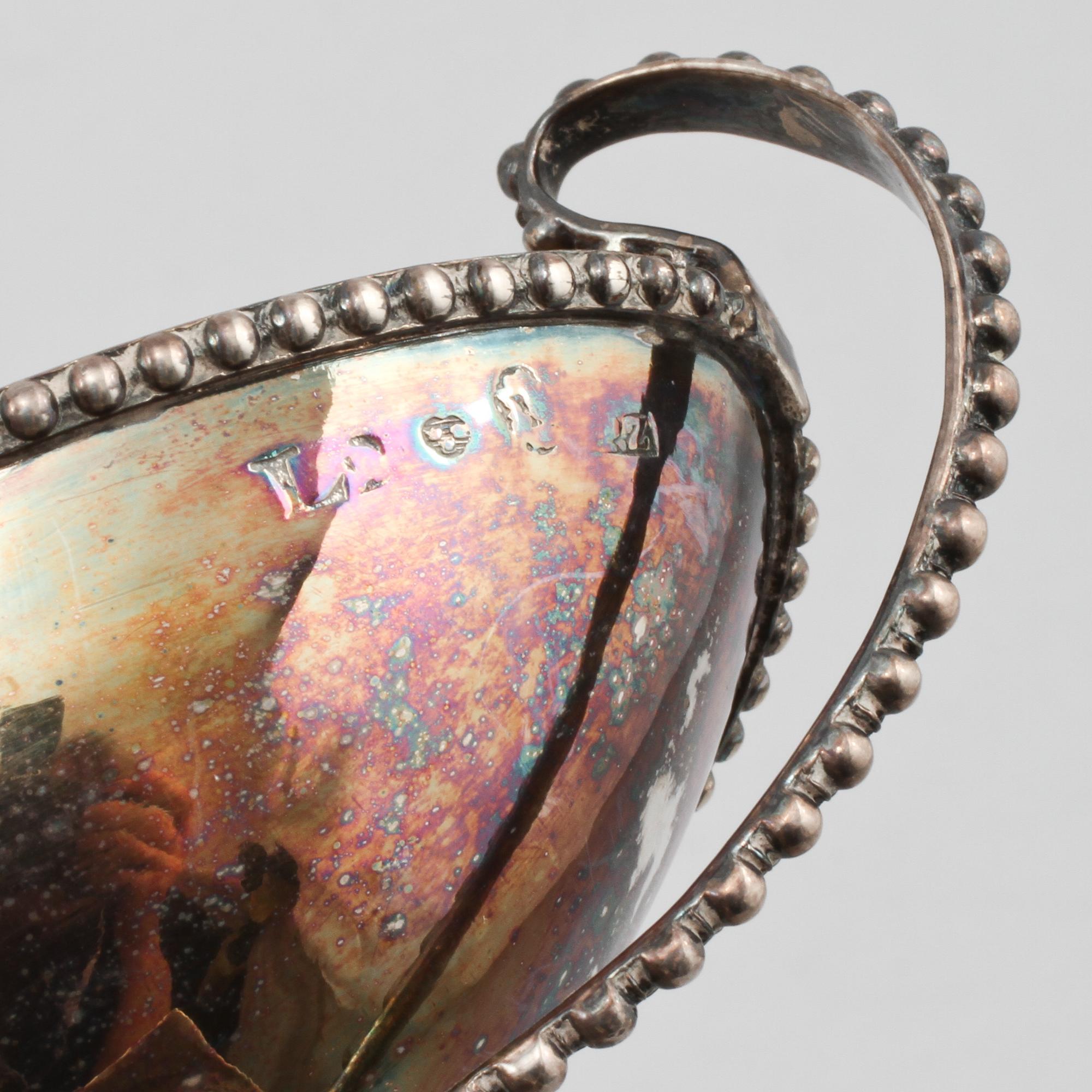 SALTKAR, ett par, silver, gustavianska, Pehr Zethelius, Stockholm, 1793. Vikt 146 g.