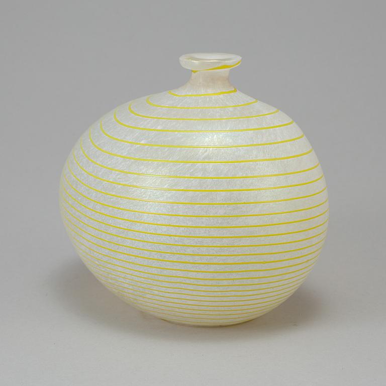 A glass vase by Bertil Vallien, Kosta Boda.