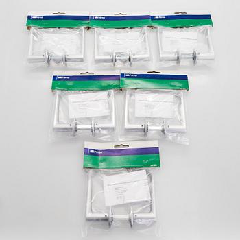 Alvar Aalto, Six pairs of late 20th century doorhandles, manufacturer Primo.