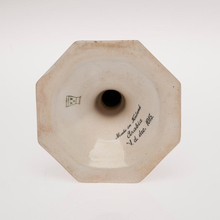 LJUSSTAKE, porslin,"Fennia", Arabia 1917-27, Finland.