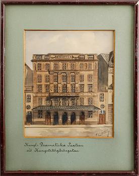 FRITZ LINDSTRÖM, 10 st, akvareller, signerade.