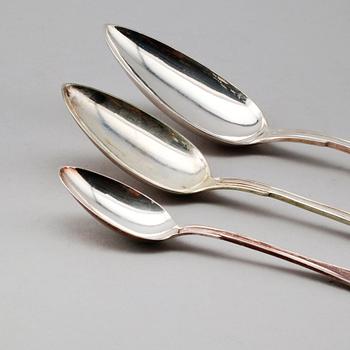 BESTICK, 22 delar, silver, bl a GAB, Stockholm, 1900-talets första hälft. Total vikt ca 937 gram.