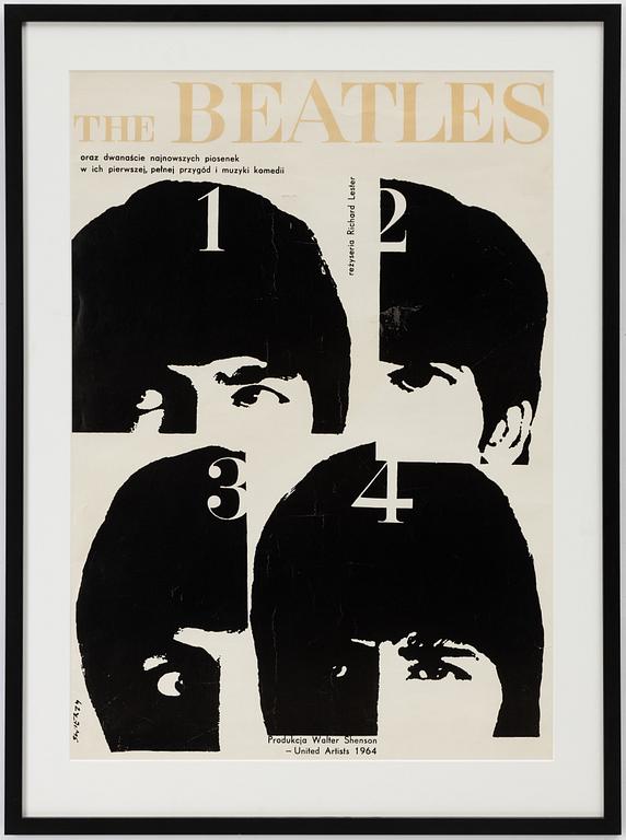 Waldemar Swierzy, a promotional poster, The Beatles, "A Hard Day’s Night”, Walter Shenson/United Artists, 1964.
