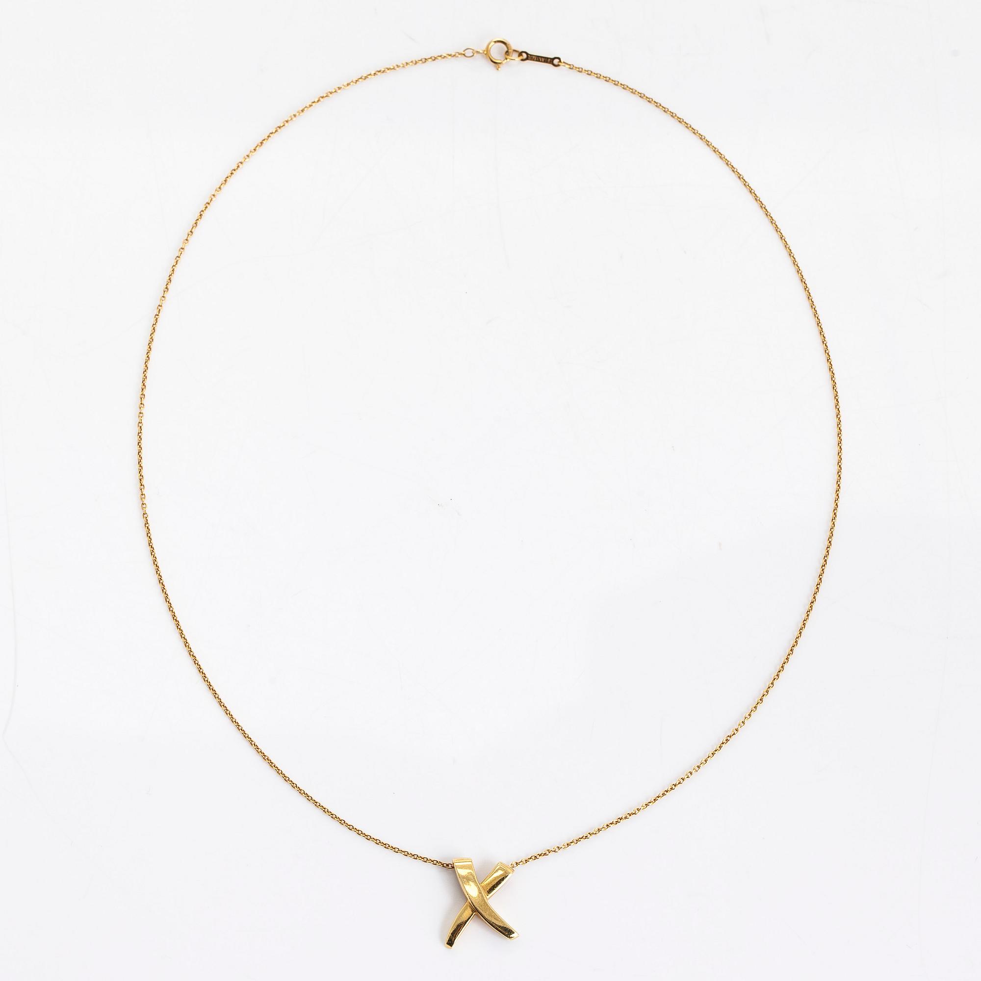 Tiffany & Co, Paloma Picasso, halsband, "X Kiss", 18K guld.