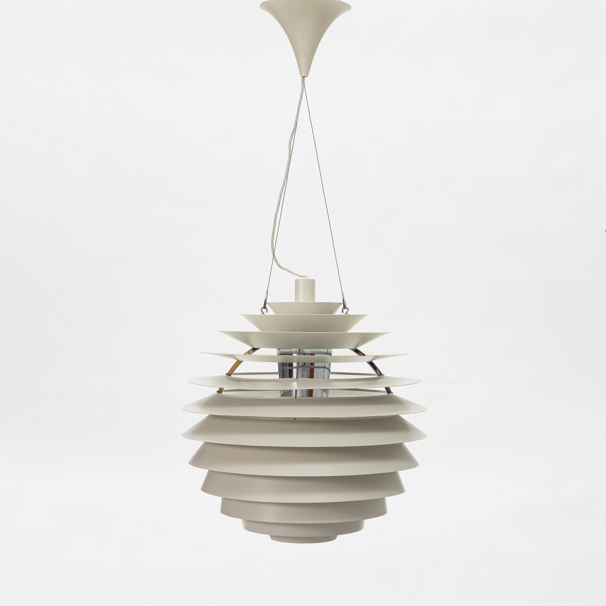 Poul Henningsen, taklampa, "PH Globe/Louvre", Louis Poulsen, Danmark.