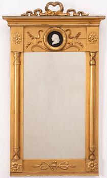 A Gustavian style mirror, early 20th Century.