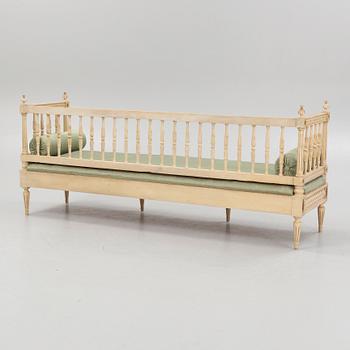 A Gustavian style sofa, late 19th century.