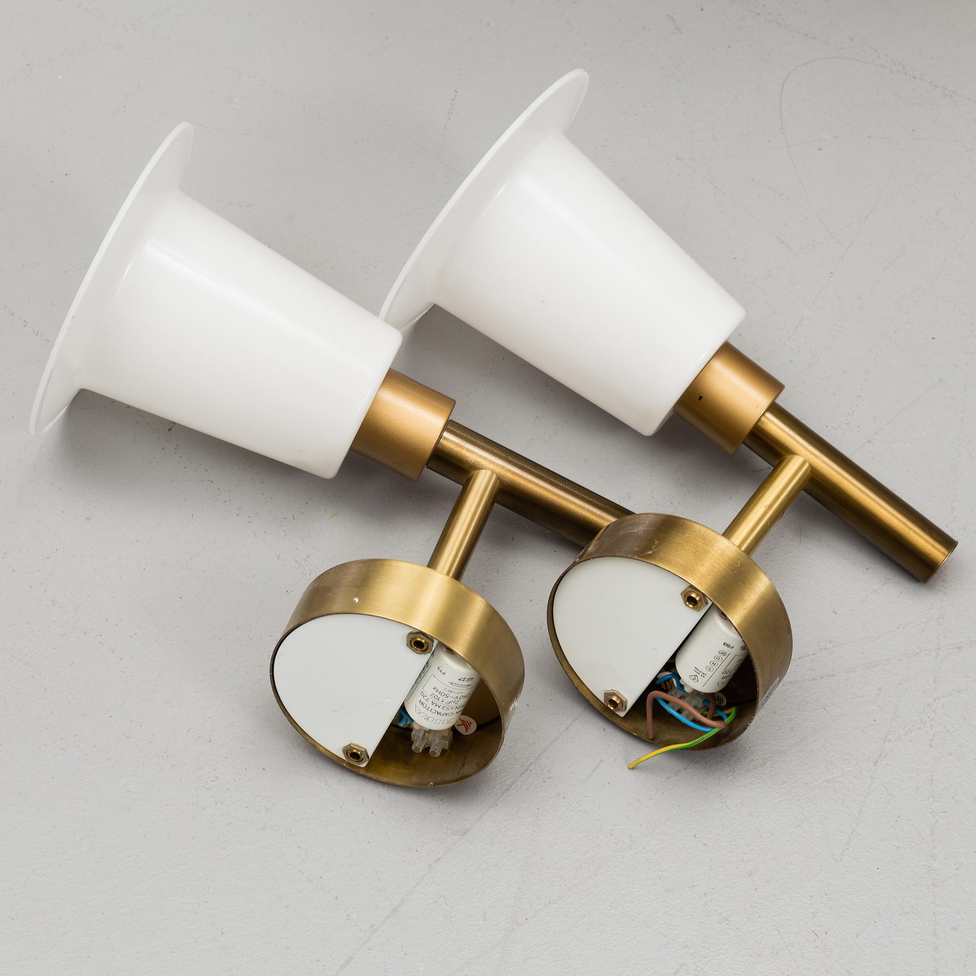 UNO & ÖSTEN KRISTIANSSON, vägglampor, ett par, Luxus.