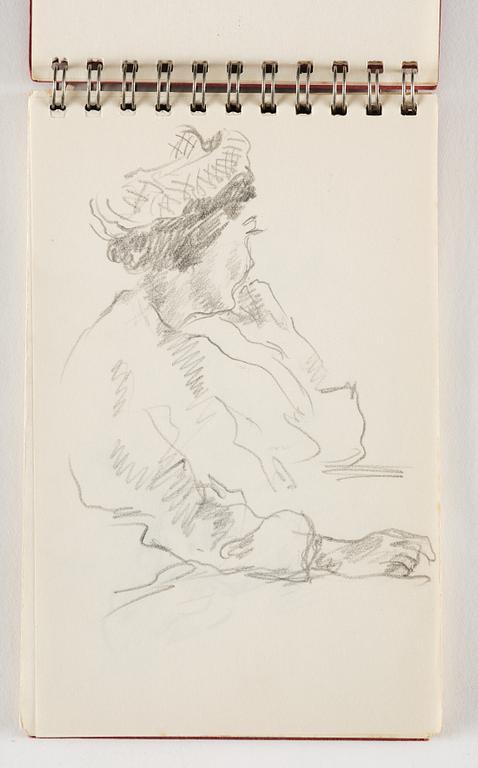 Lotte Laserstein, 10 små skissblock med teckningar.