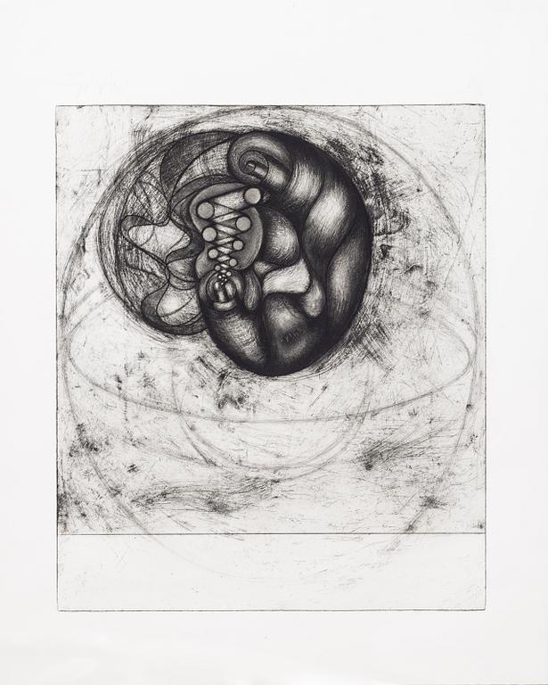 John Newman, etching, signed and numbered 6/35, dated 1990.