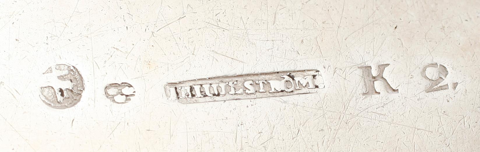 SOPPSLEV, silver, svenska stämplar 1792. Total vikt 145 gram.