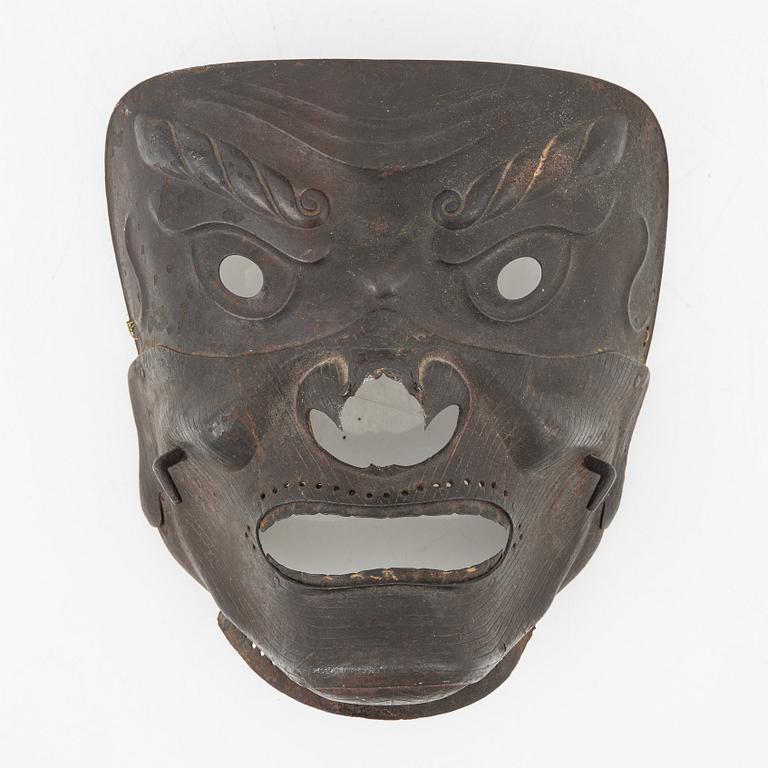 Mask/Tengu Menpo, metall. Japan, 1800-tal.