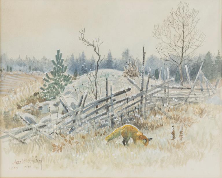 HARALD WIBERG, watercolour, signed and dated Lebo 1976.