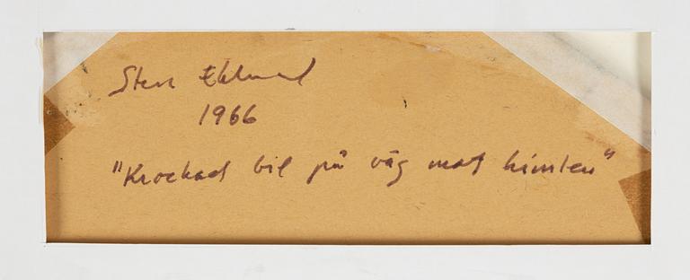 Sten Eklund, "Krockad bil på väg mot himlen".