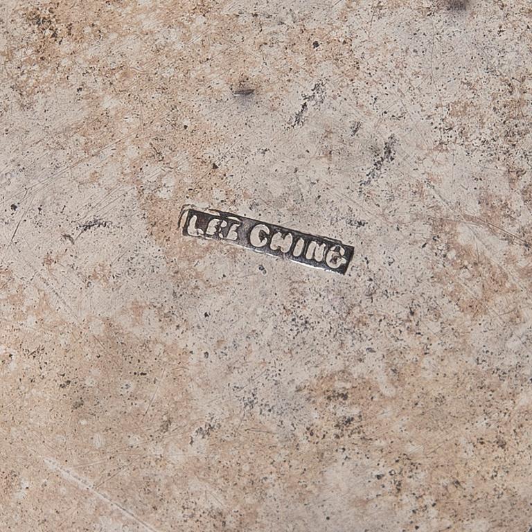 BÄGARE / MUGG, silver, Lee Ching, Kina, 1800-luvun jälkipuoli. Vikt 174 g.