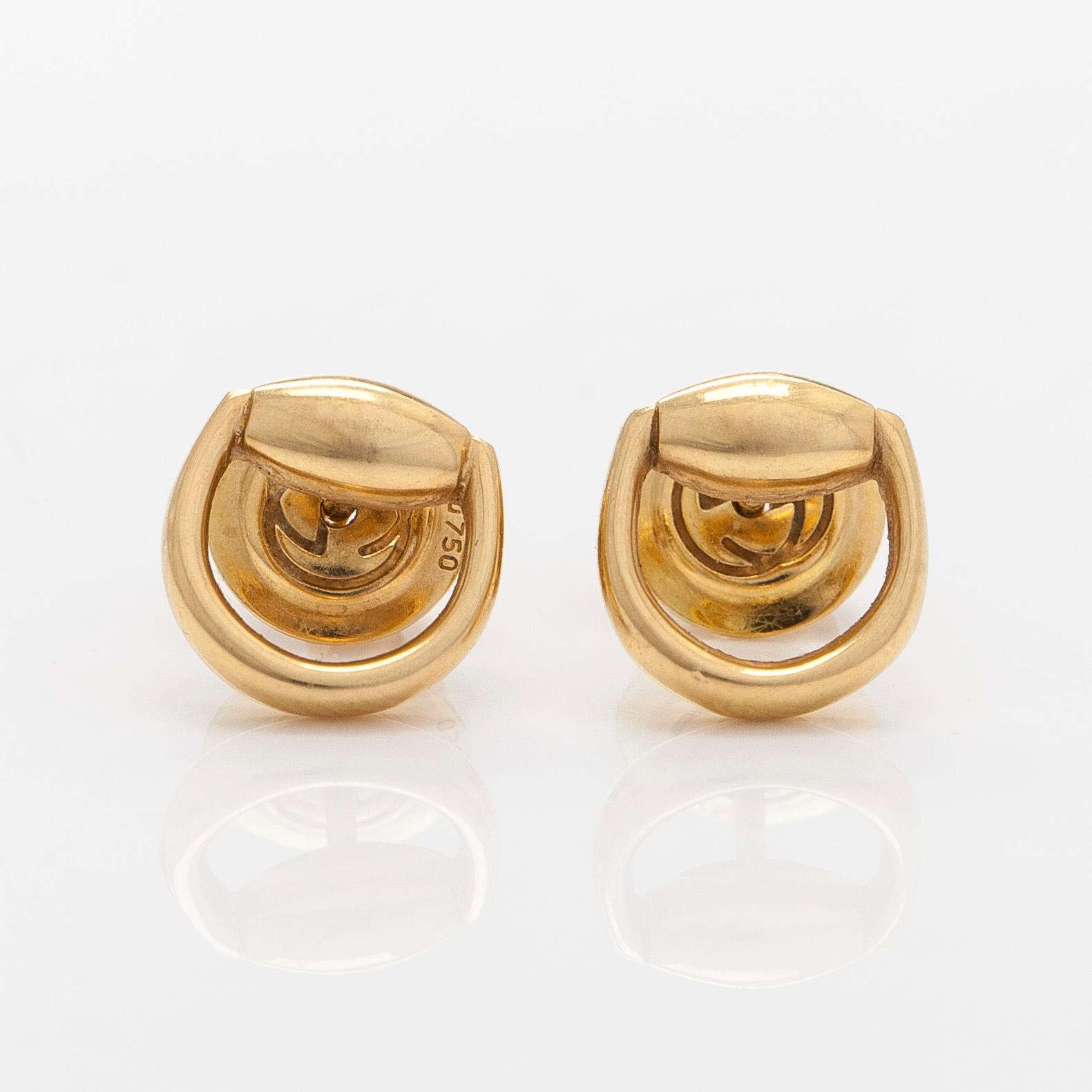 Gucci, korvakorut, "Horsebit" 18 K kultaa, merkitty Gucci.