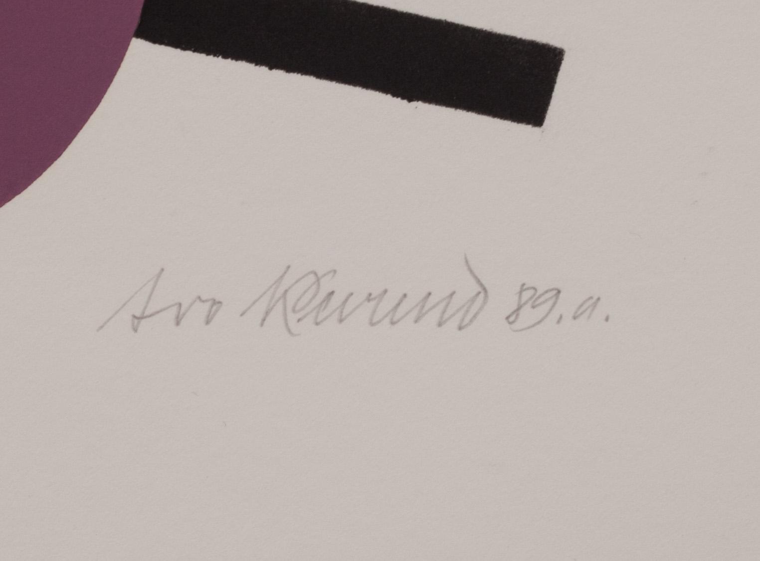 AVO KEEREND, färglitografi, signerad, daterad -89 och numrerad 13/50.