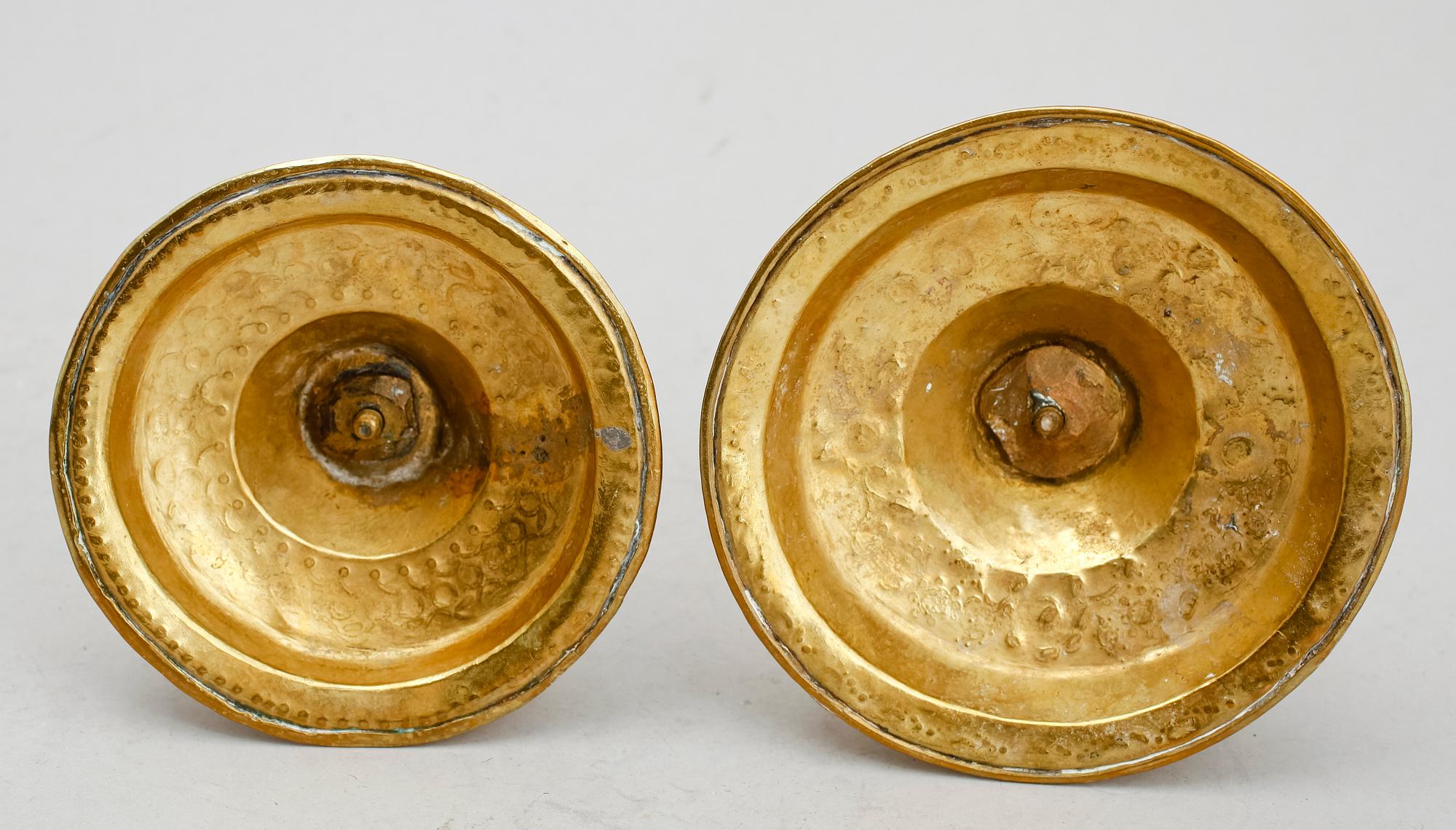 LJUSSTAKAR, 2 st, barockstil, 1800-tal.