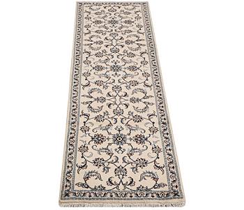 A runner carpet, Nain, part silk, ca 293 x 80 cm.