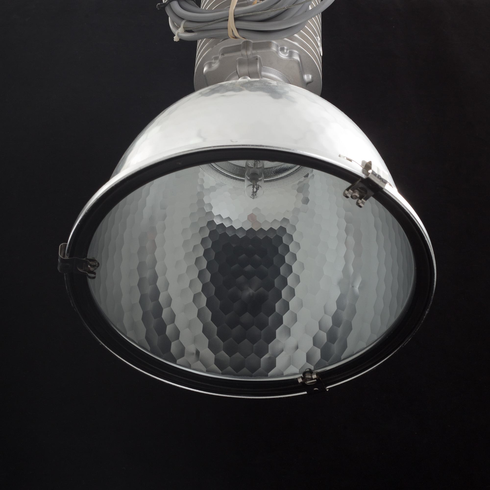 A pair of 20th century industrial ceiling lamp marked Zumtobel Staff.