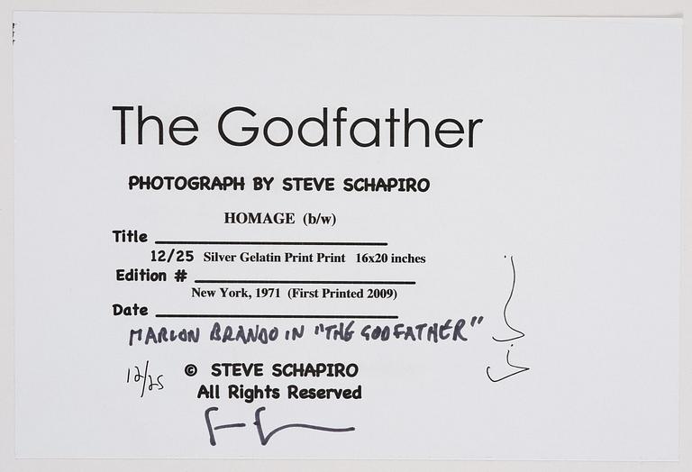 Steve Schapiro, "Marlon Brando in 'The Godfather' New York", 1971.
