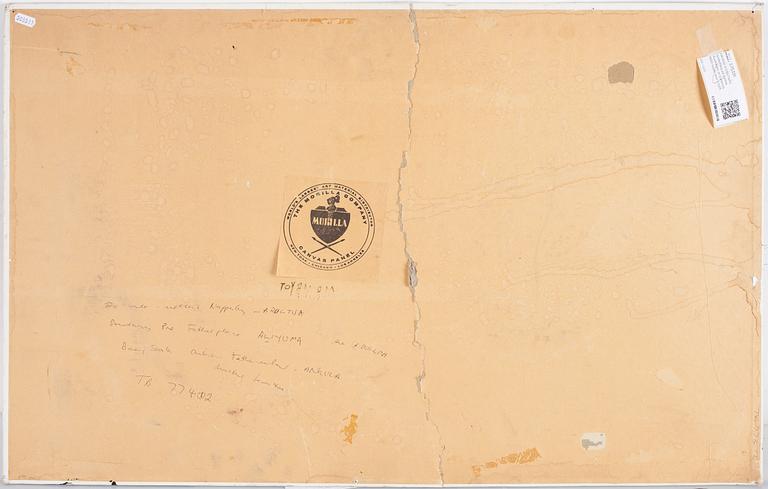 OKÄND KONSTNÄR, syntetfärg på pannå, Australien, ej signerad, 1900-talets andra hälft.