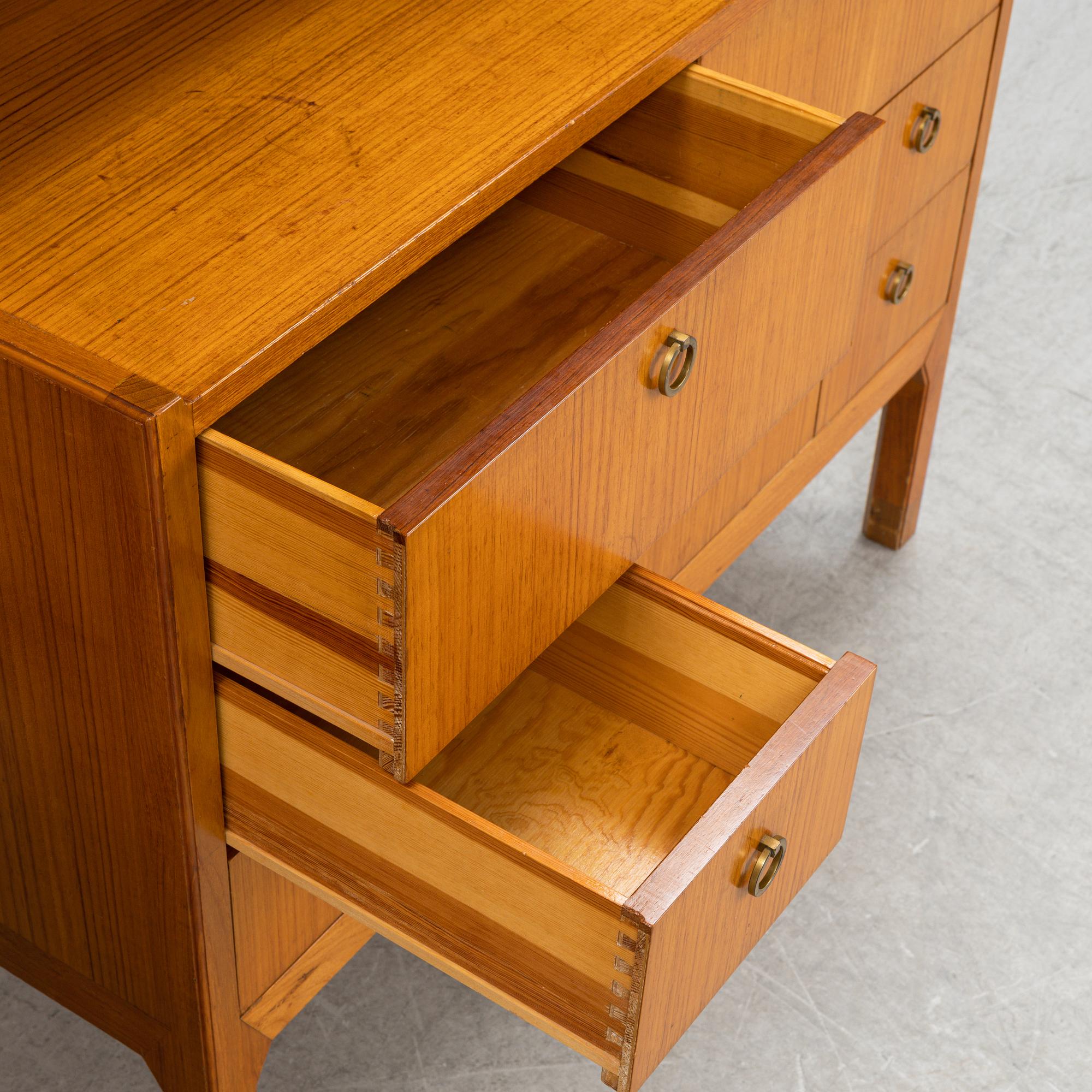 A pair of elm wood book cases attributed to Peter Bramberg, mid 20th Century.