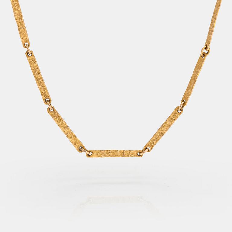 Björn Weckström, Halsband "Lapinpuomit", 14K guld. Lapponia 1973.