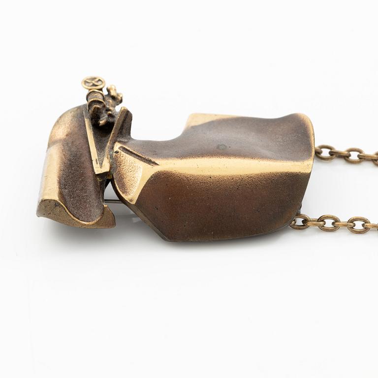 Björn Weckström, Pendant/brooch, bronze, "International Arms Inc.", Lapponia, Finland.