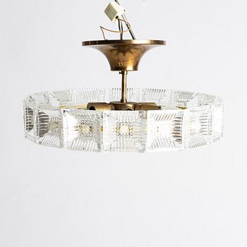 Carl Fagerlund, ceiling lamp, Orrefors, second half of the 20th century.