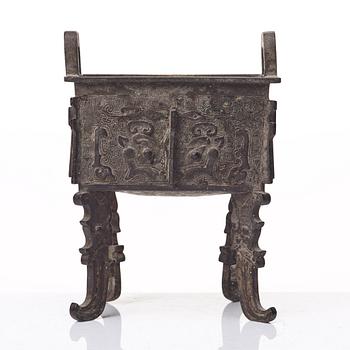 A bronze censer, Ming dynasty with mark.