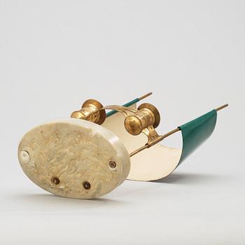 LÄSLAMPA, för två ljus. Sengustaviansk, 1800-talets början.