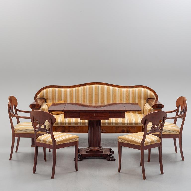 A six piece Empire/Empire style furniture suite, ealty 19th-early 20th Century.